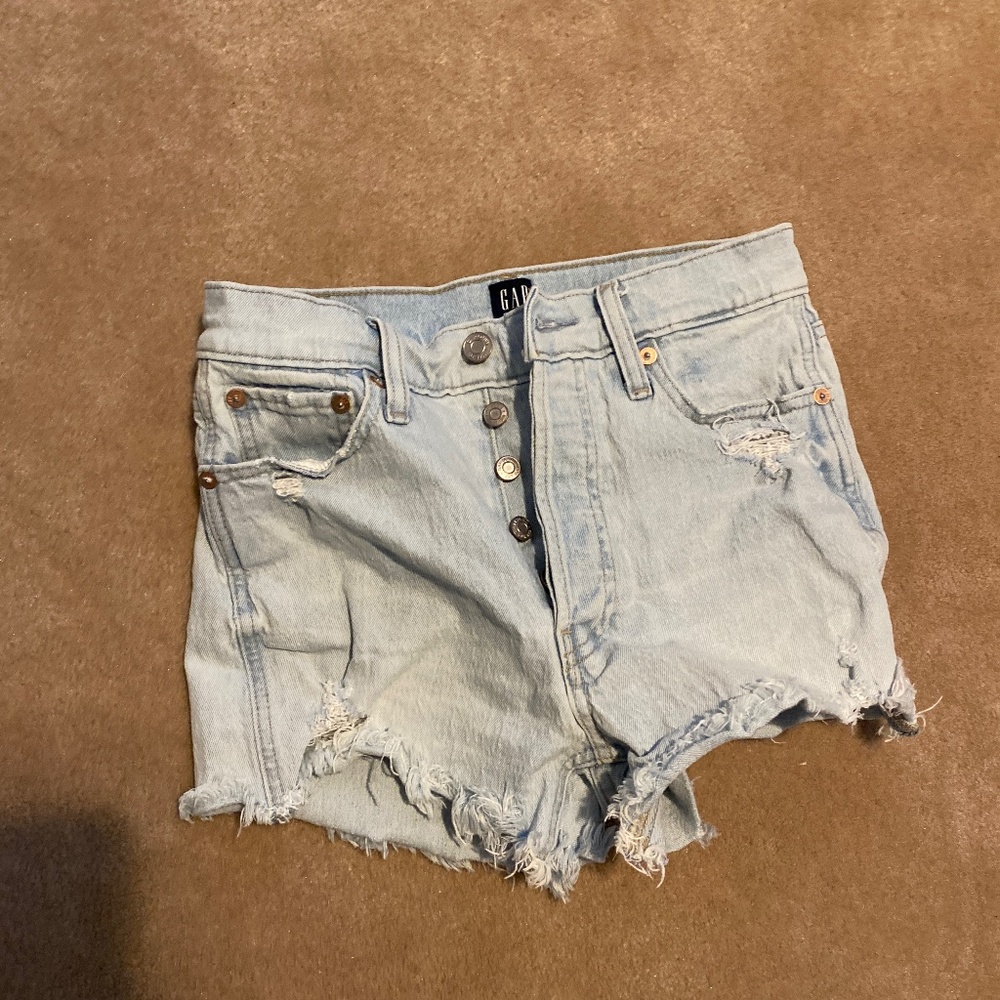 Light denim shorts
